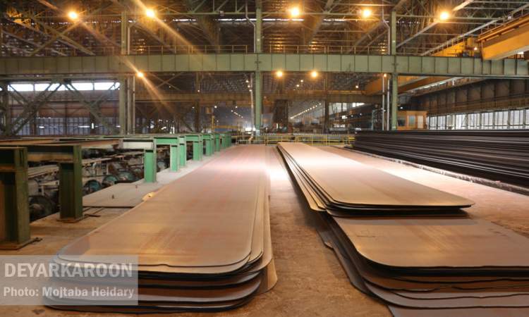 روند تولید ورق عریض در شرکت فولاد اکسین خوزستان